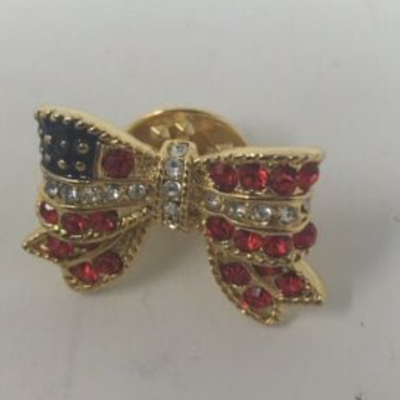 5 American Flag Red White Blue Rhinestone Patriot - Picture 6 of 8